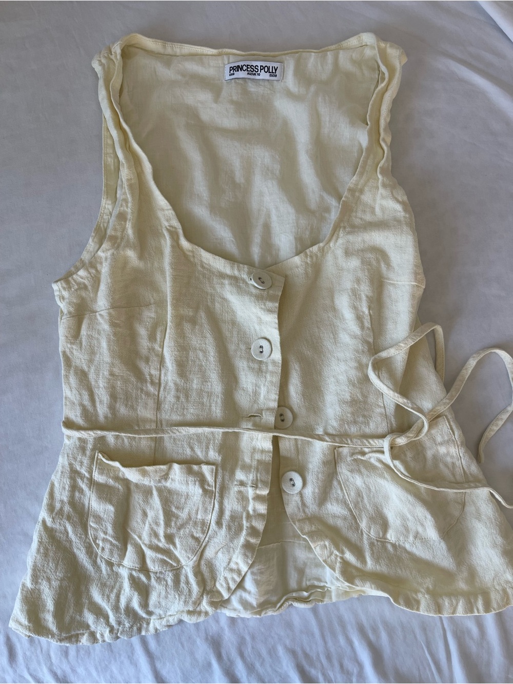 Princess Polly yellow Button-Front top - Picture 2 of 3